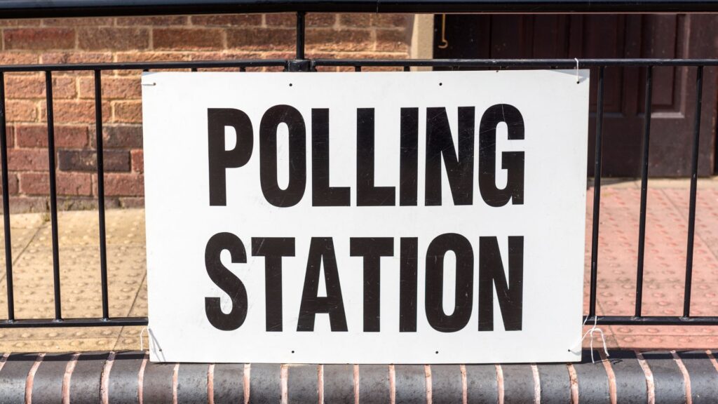 image of outside a polling station